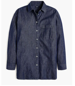 Chambray oversized button-up shirt